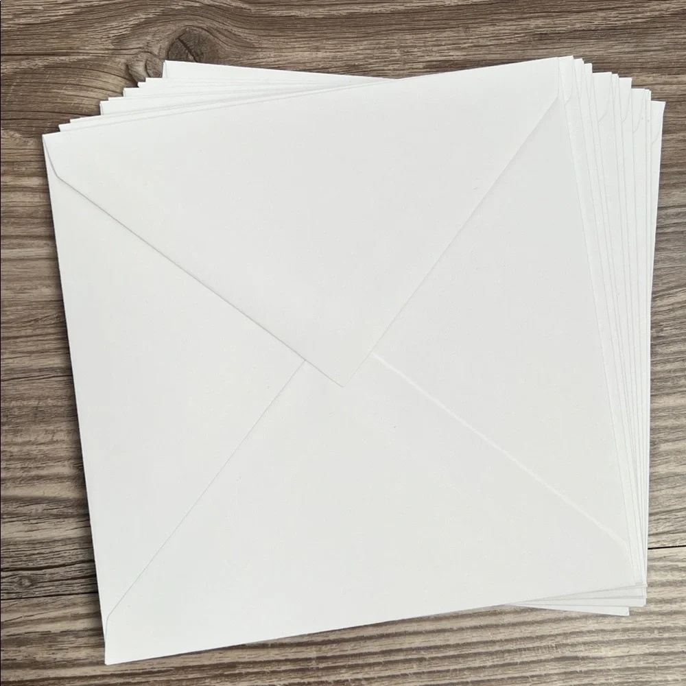 Handmade Christmas and Holiday Cards Set of 10 5.5”x5.5”Includes Envelopes